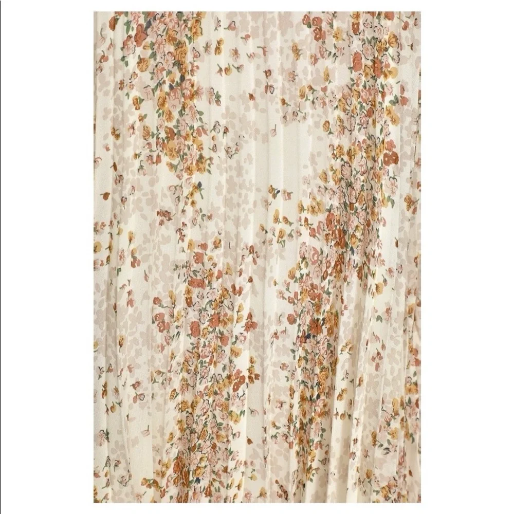 Lulus Floral Print Pleated Halter Mini Swing Dress - Picture 3 of 3